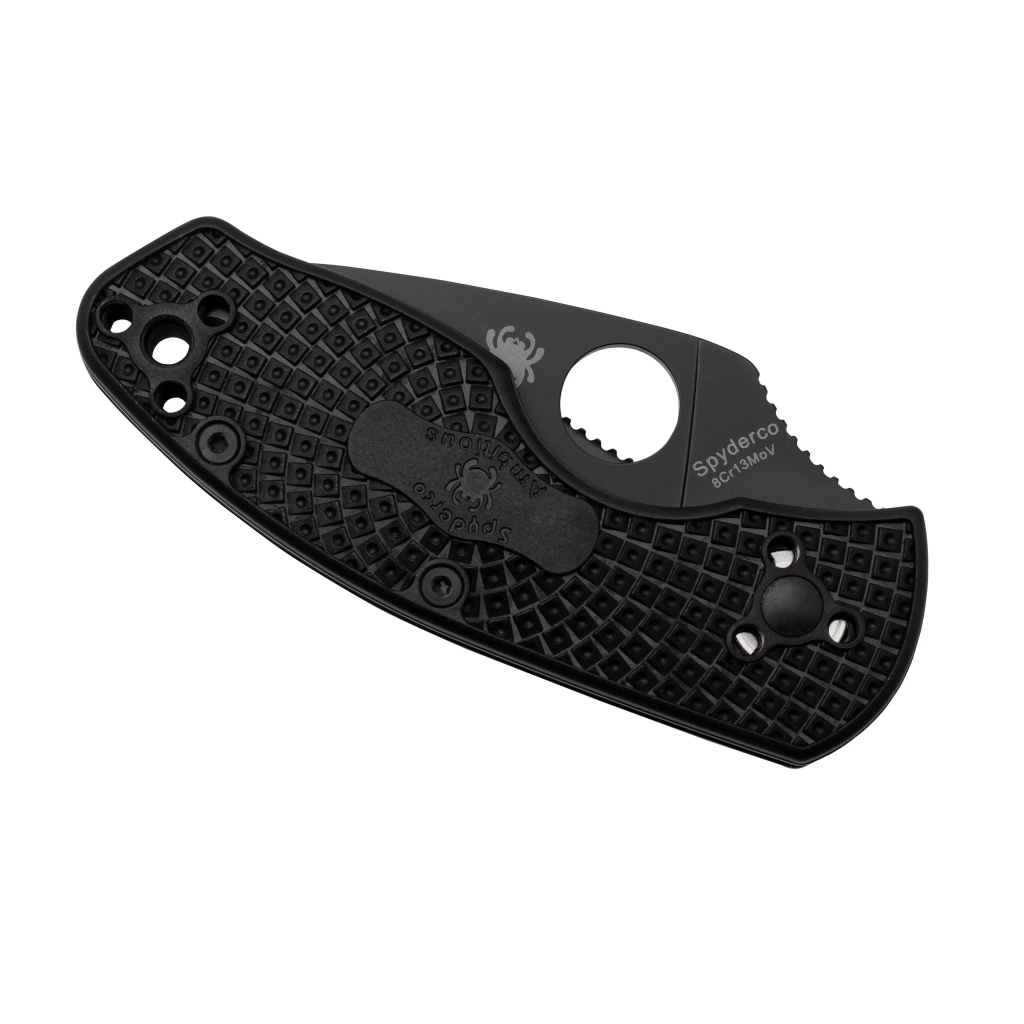 Ніж Spyderco Ambitious FRN Black Blade Serrator (C148SBBK) - изображение 6