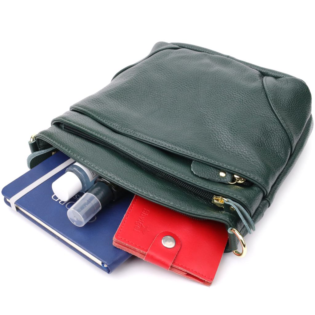 Сумка Vintage З натуральної шкіри Зелена (sale_15120) - зображення 3