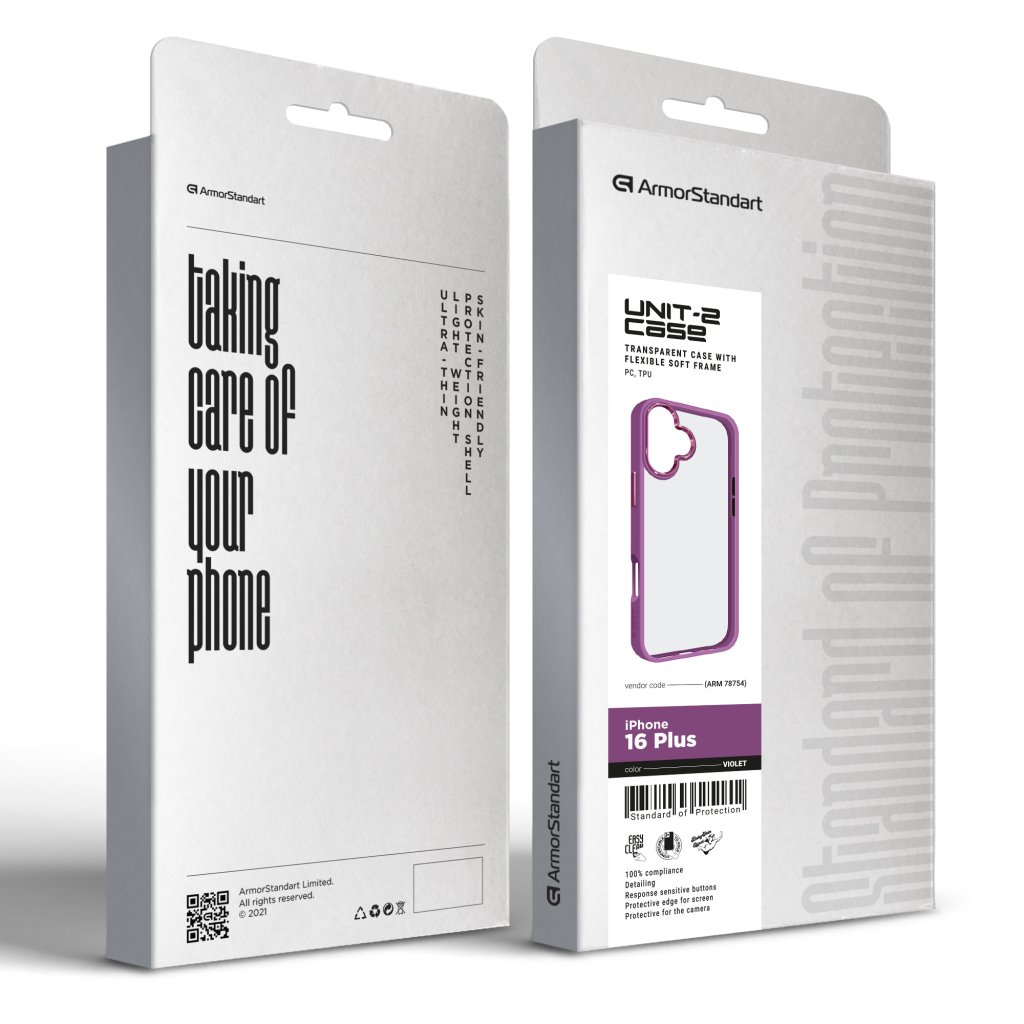 Чохол до мобільного телефона Armorstandart UNIT2 Apple iPhone 16 Plus Violet (ARM78754) - зображення 2