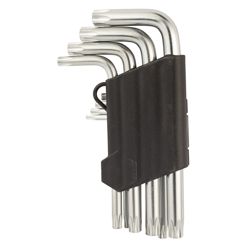 Ключ Sigma набір TORX 9шт T10-T50 CrV, короткі з отвором (4022211) - зображення 3