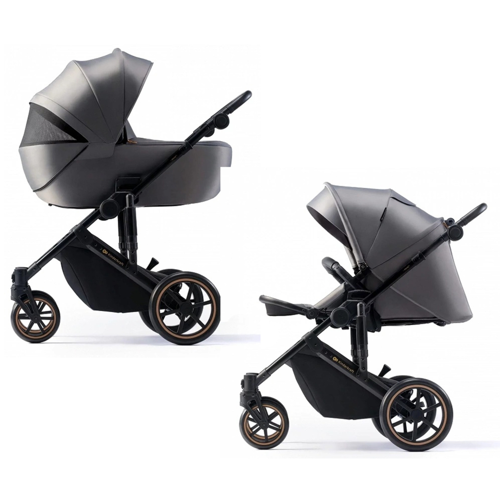 Коляска Kinderkraft 2 в 1 Prime 2 Shadow Grey (KSPRIM02GRY2000) (5902533922932) - зображення 1