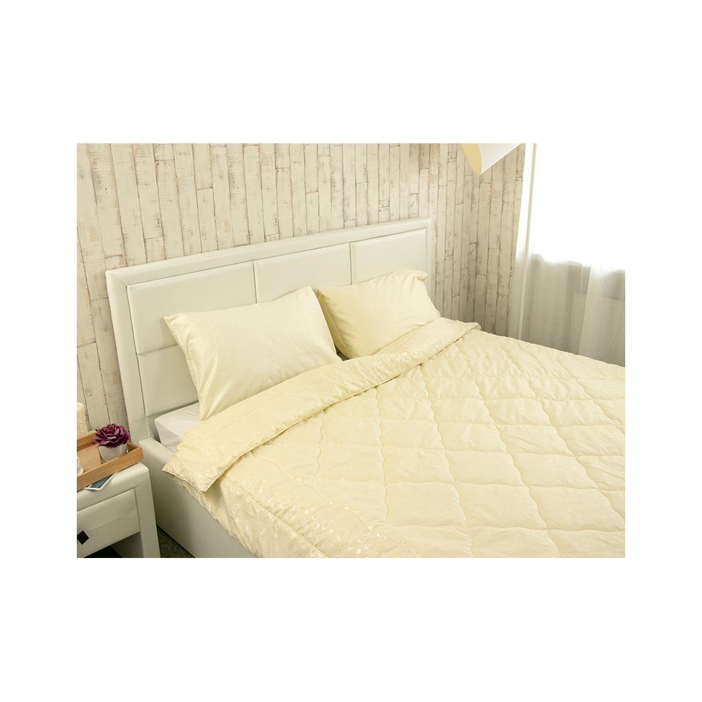 Ковдра Руно вовняна Ніжність молочна літо 172х205 (316.29ШНУ_Молочний вензель) - зображення 5