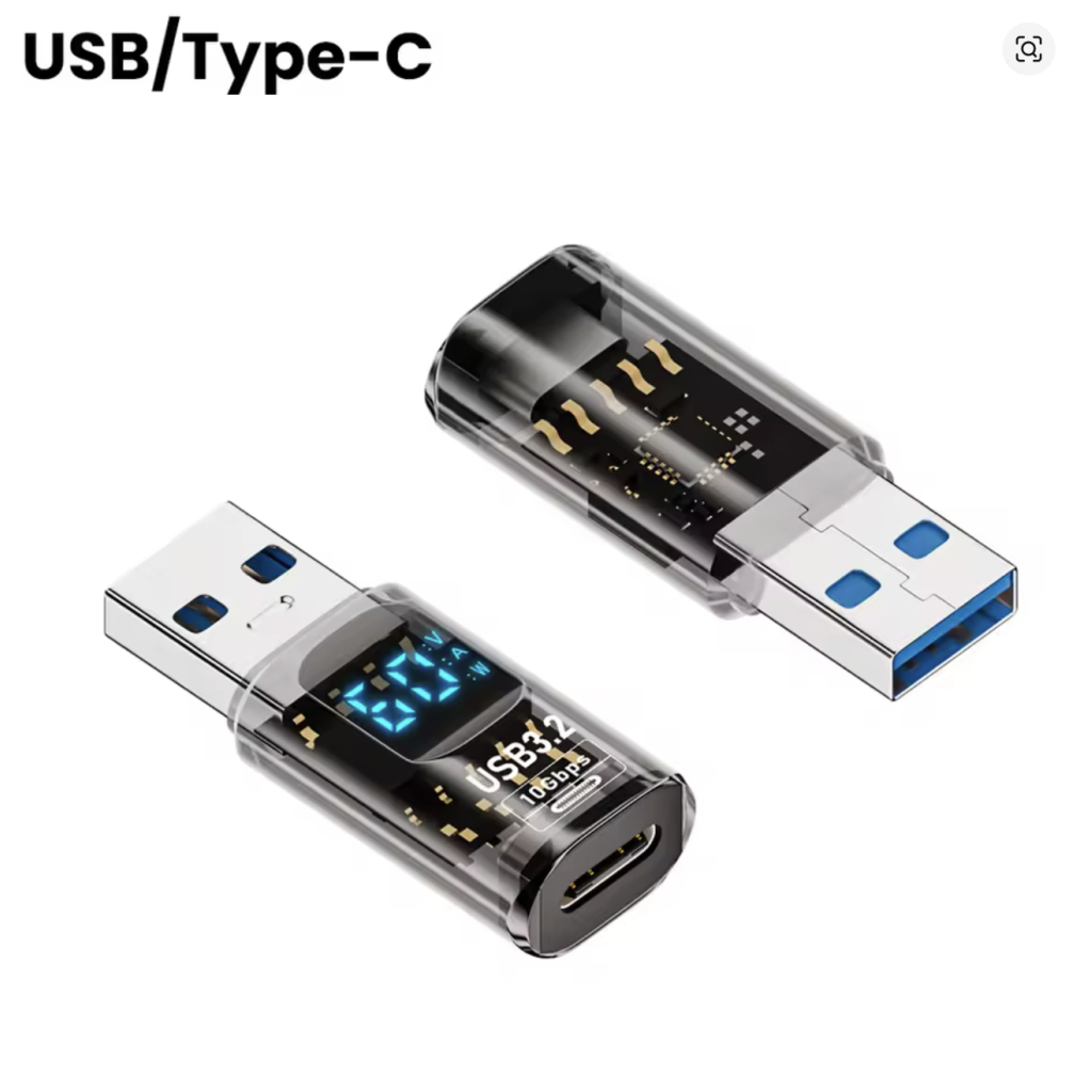 Перехідник USB 3.2 AM to USB-C F 10Gbps QC 36W PD60W with display XoKo (AC-230TCU) - зображення 1