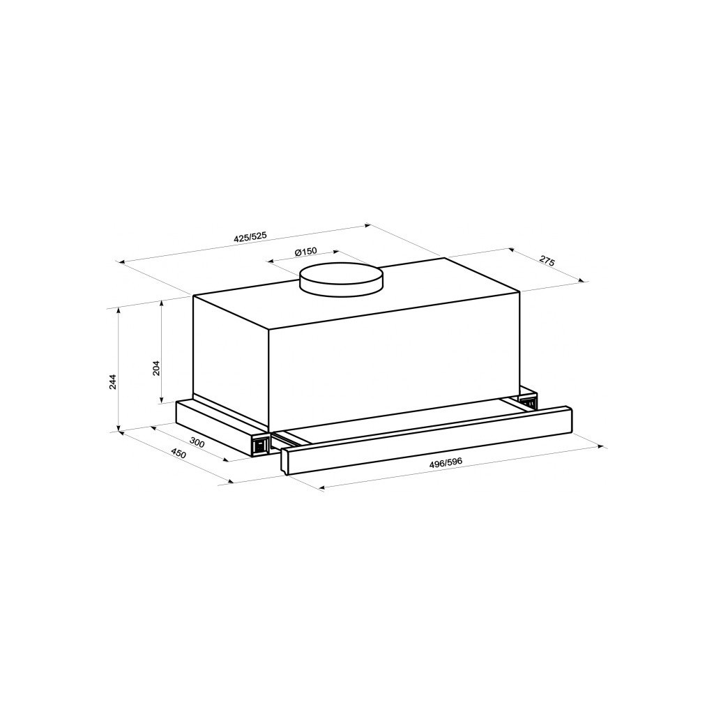 Витяжка кухонна Eleyus Storm 1200 LED SMD 60 WH - изображение 12