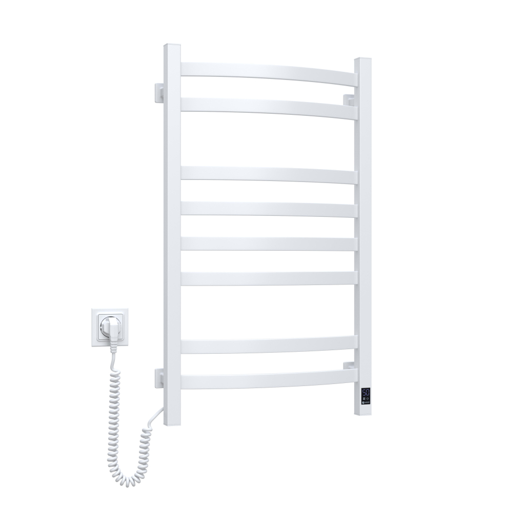 Сушарка для рушників Navin Avalon, 800х480 , таймер-регулятор, сталь, білий, ліве підключення (12-103153-4880) - зображення 5