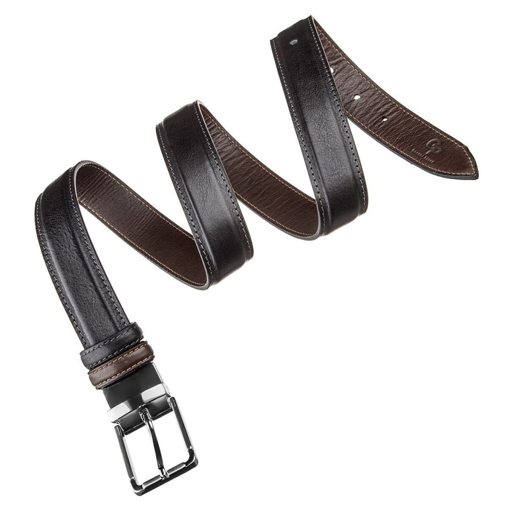 Ремінь Grande Pelle Брючний двосторонній Коричневий та Чорний (11155) - зображення 12