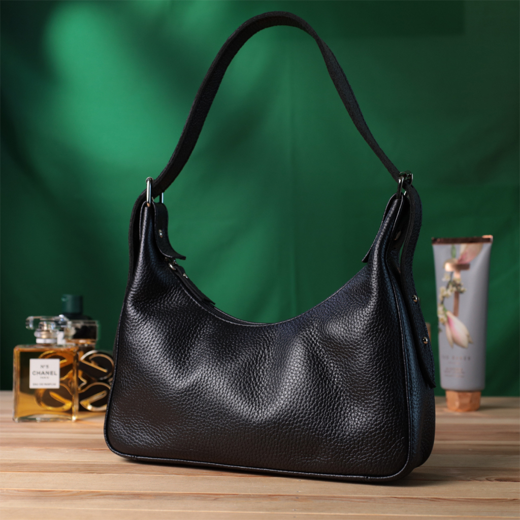 Сумка Shvigel З зернистої натуральної шкіри Чорна (22833) - зображення 10