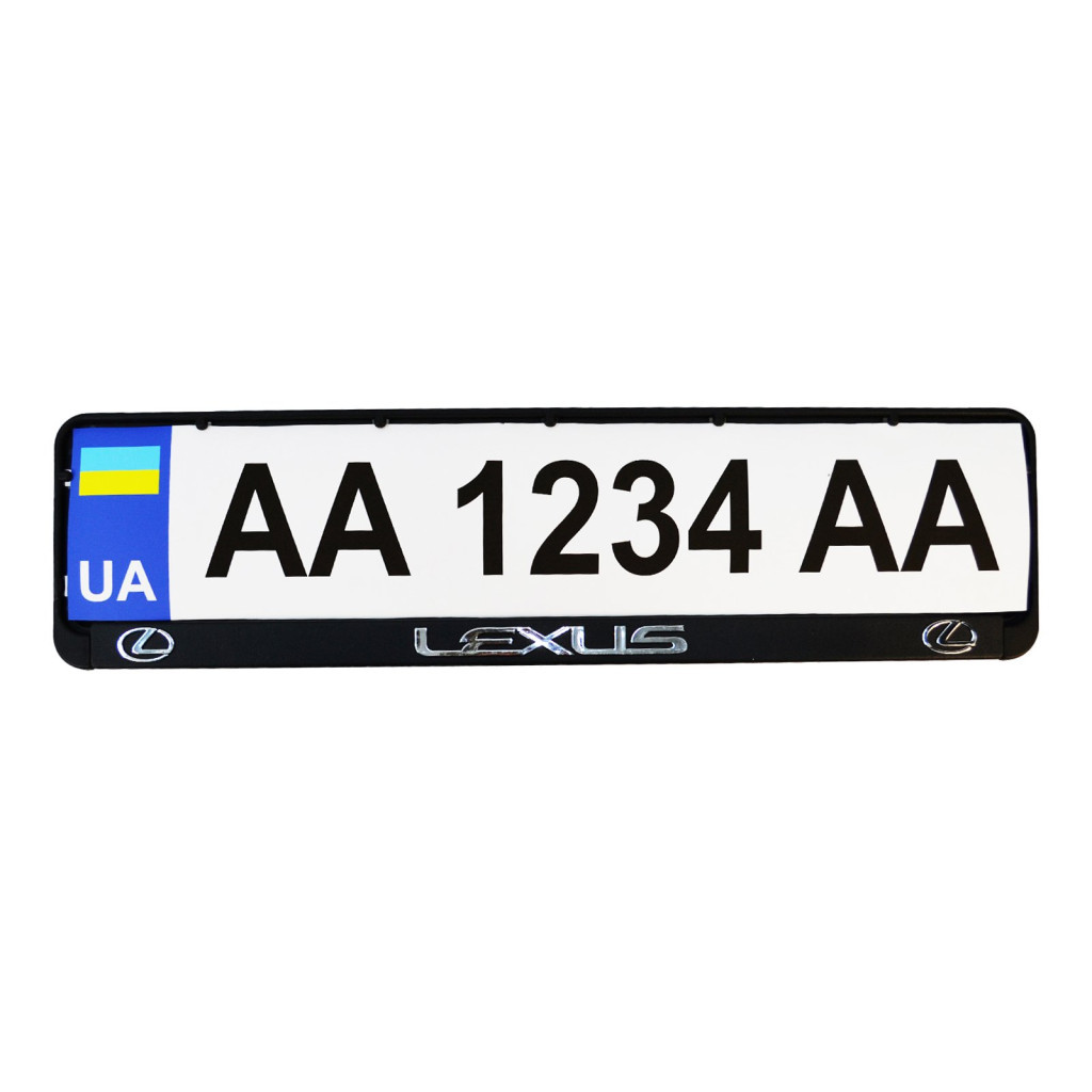 Рамка номерного знака CarLife пластик з об'ємними літерами LEXUS (2шт) (24-009) - изображение 2