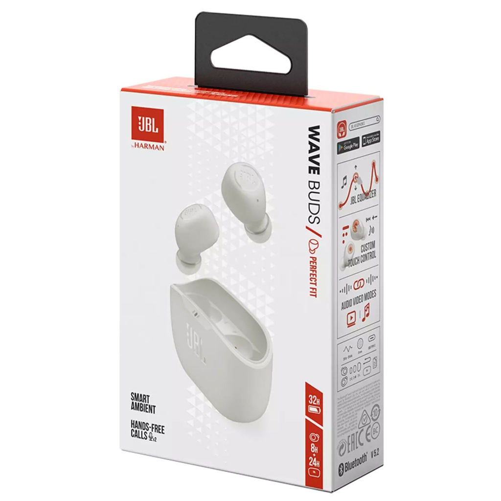 Навушники JBL Wave Buds TWS White (JBLWBUDSWHT) - зображення 10