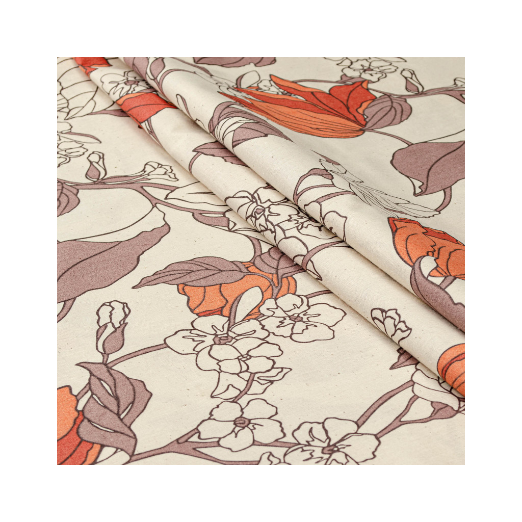 Постільна білизна Home Line Весняний вечір помаранчевий, бязь, полуторний (184228) - изображение 3