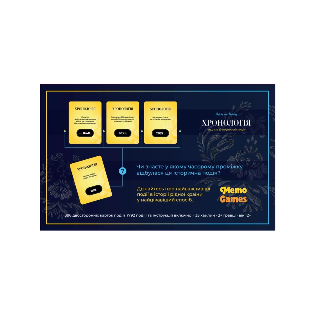 Настільна гра Memo Games Хронологія, версія про Україну (1000195) - зображення 2