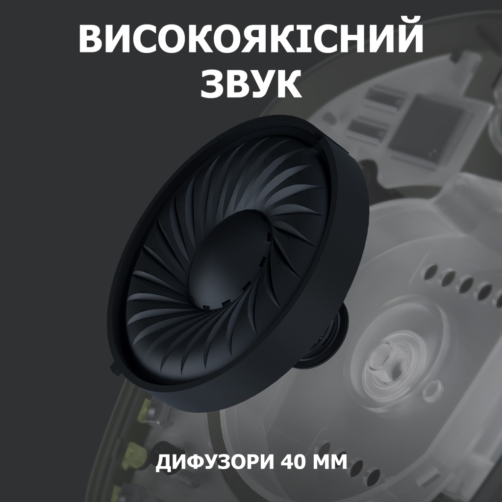 Навушники Logitech G435 Lightspeed Wireless Gaming Headset Black (981-001050) - зображення 3