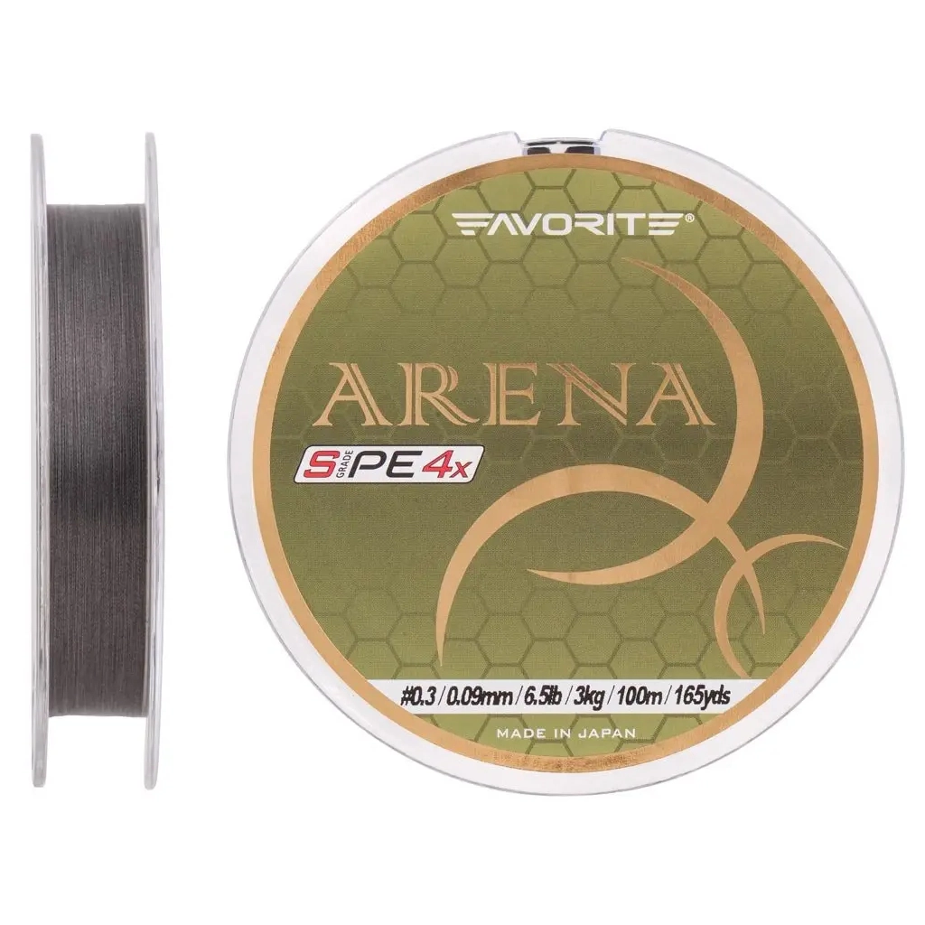 Шнур Favorite Arena PE 4x 100m 0.3/0.09mm 6.5lb/3kg Silver Gray (1693.10.94) - зображення 2
