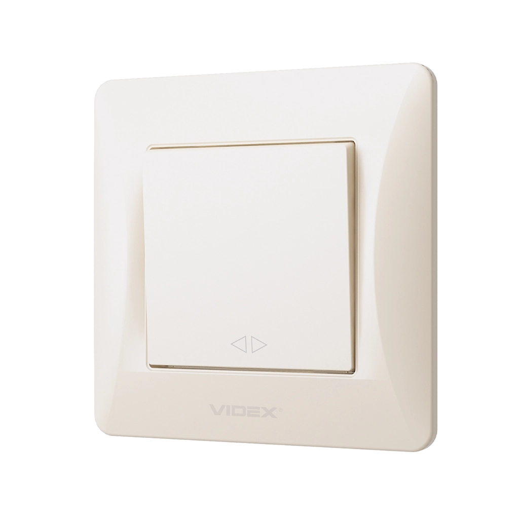 Перемикач Videx BINERA 1кл проміжний кремовий (VF-BNSW1I-CR) - изображение 1