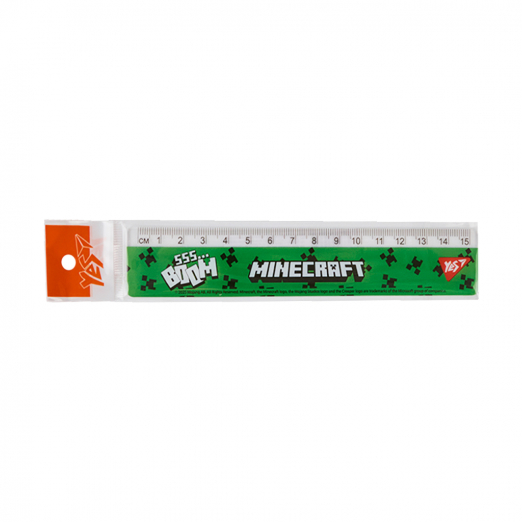 Лінійка Yes Minecraft 15 см (370680) - зображення 1