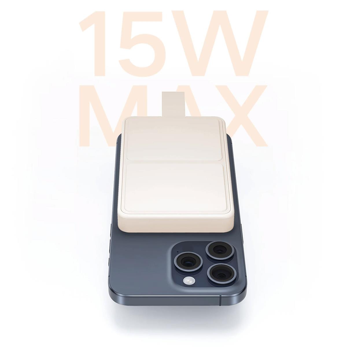 Універсальна мобільна батарея Xiaomi 6000mAh 15W Magnetic Beige (BHR9074GL) - изображение 10
