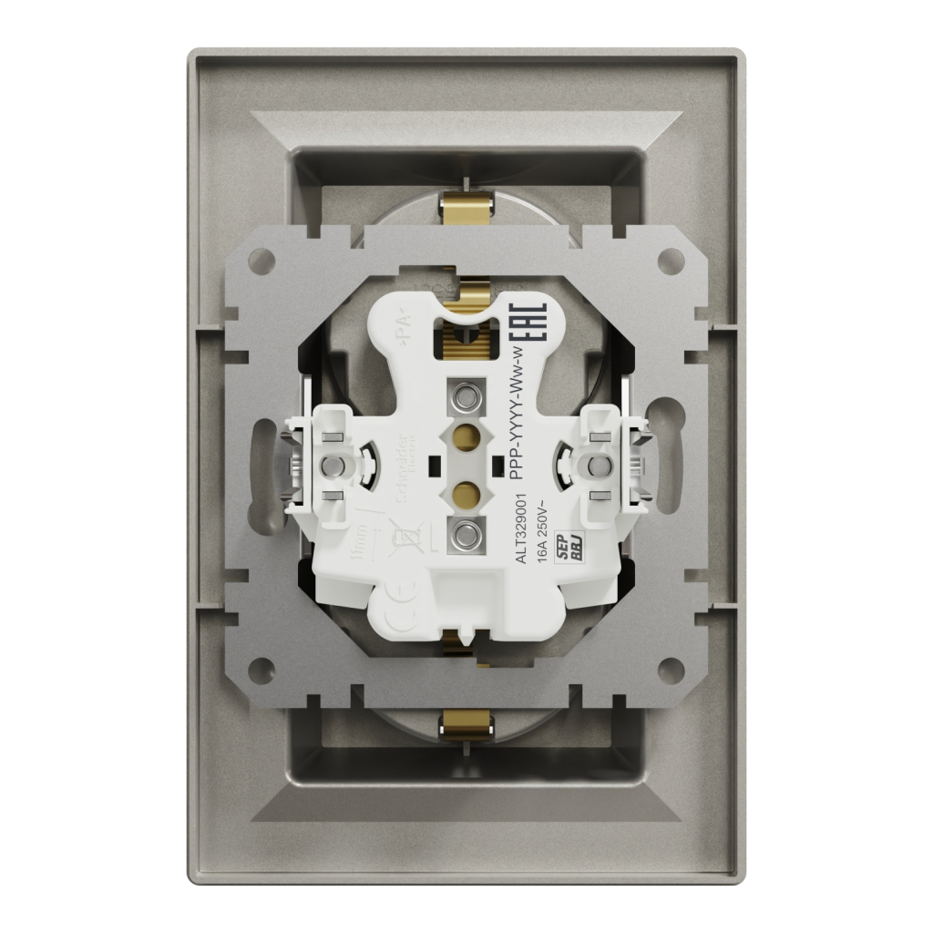 Розетка Schneider Electric ASFORA із заземленням подвійна бронза 16А (EPH9900169) - изображение 8