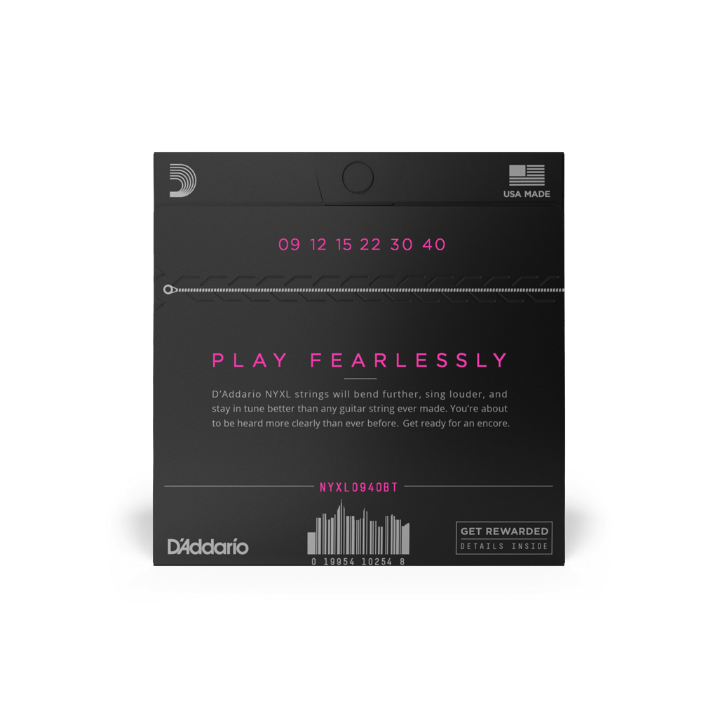 Струни для гітари D'Addario NYXL Electric Balanced Tension Super Light (09-40) (NYXL0940BT) - изображение 3