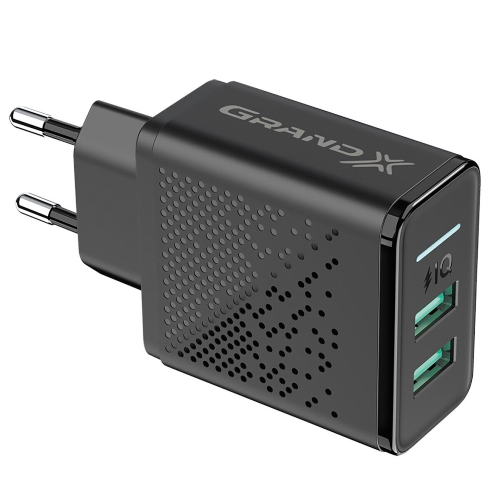 Зарядний пристрій Grand-X CH-60 2USB 5V 3,1A (CH-60) - зображення 1