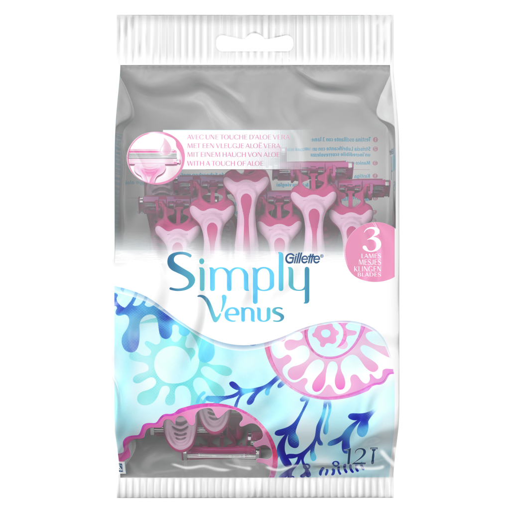 Бритва Gillette Simply Venus 3 12 шт. (7702018070732) - изображение 2