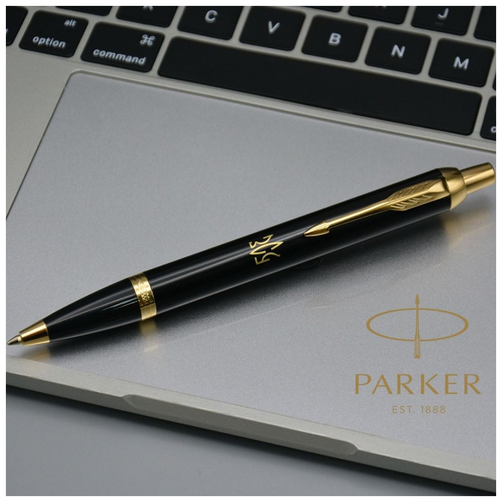 Ручка кулькова Parker IM 17 UKRAINE Black GT BP Тризуб ЗСУ (22032_T039y) - зображення 2
