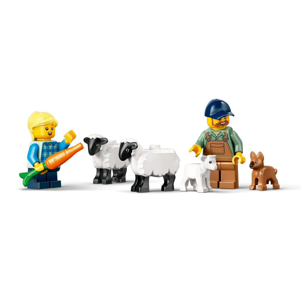 Конструктор LEGO City Червоний фермерський трактор із причепом і вівцями (60461) - зображення 6