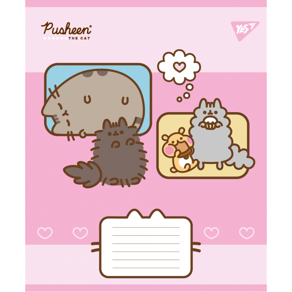 Зошит Yes Pusheen Funny А5 12 аркушів коса лінія (767604) - зображення 5