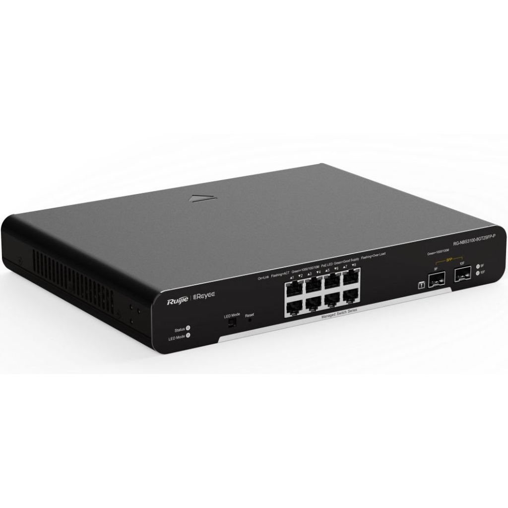 Комутатор мережевий Ruijie Networks RG-NBS3100-8GT2SFP-P - зображення 3