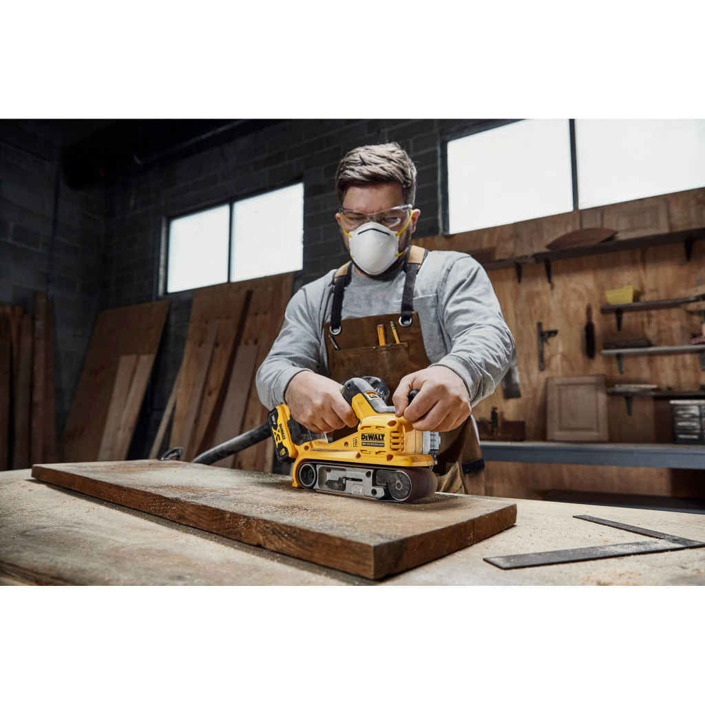 Шліфувальна машина DeWALT XR Li-Ion 18 В 2x5Ah, 198-320 м/хв, стрічка 75х533 мм (DCW220P2) - зображення 11