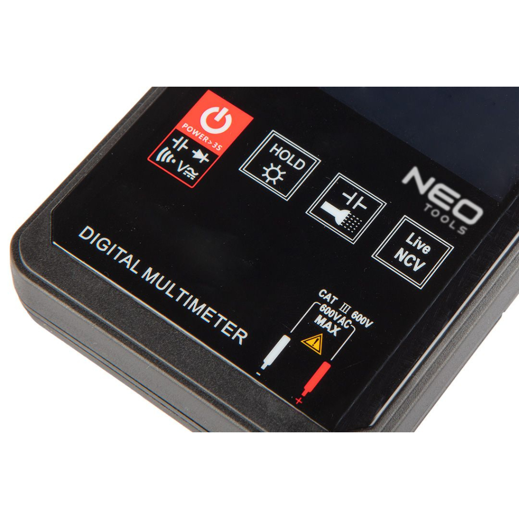Цифровий мультиметр Neo Tools 0-600V, рідкокристалічний дисплей з підсвіткою, сенсорный (94-004) - изображение 10