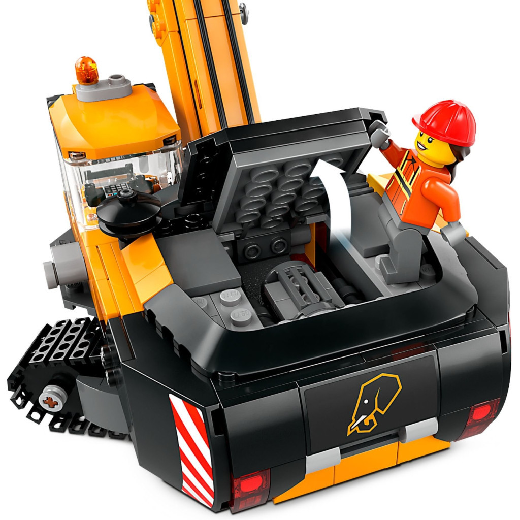 Конструктор LEGO City Жовтий будівельний екскаватор (60420) - зображення 5