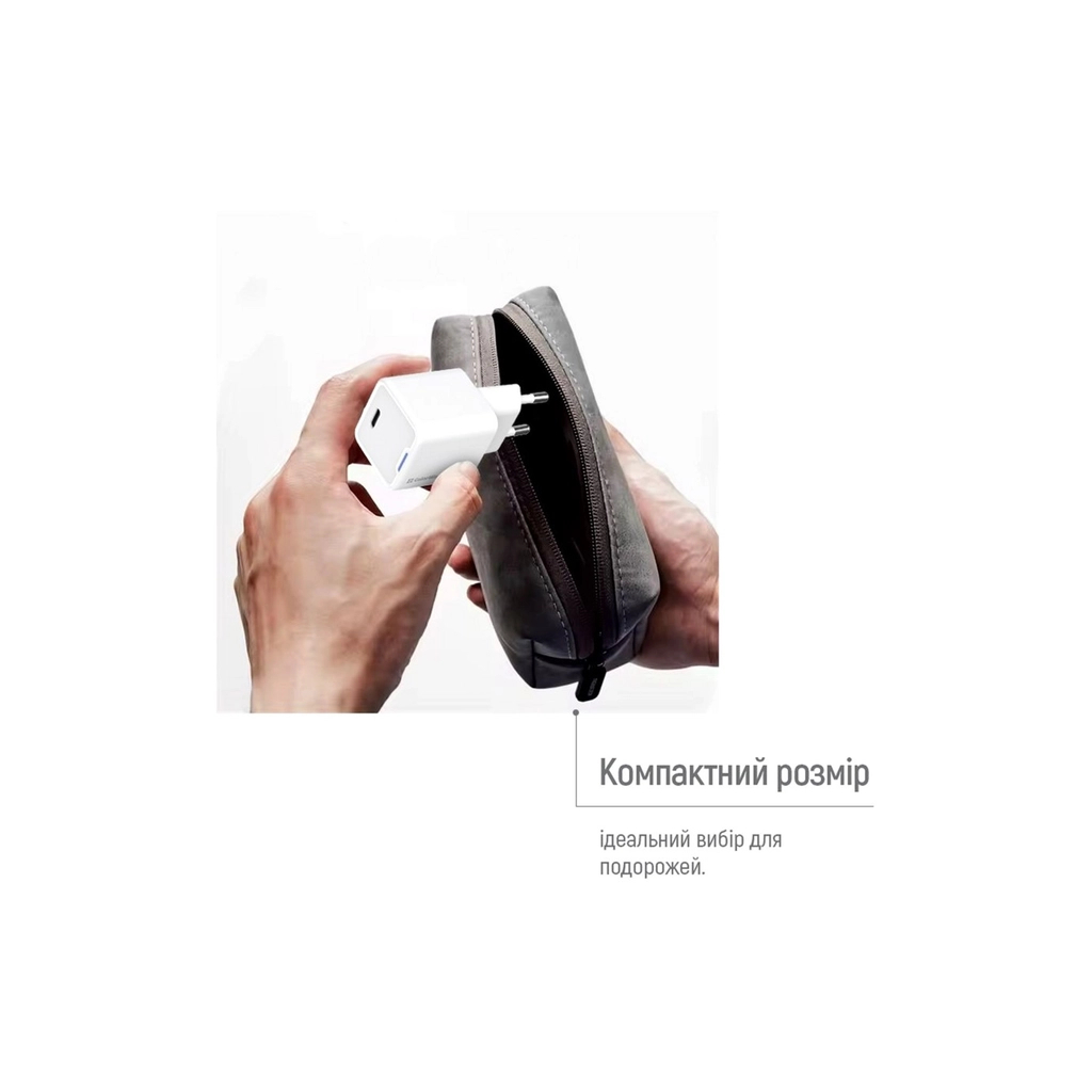 Зарядний пристрій ColorWay GaN Mini 35W PD Port PPS USB-C white (CW-CHS056PD-WT) - изображение 11