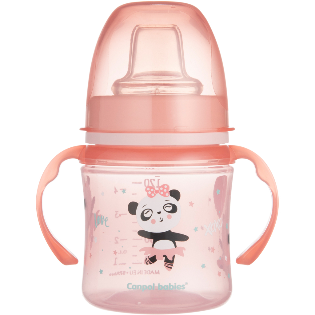 Поїльник-непроливайка Canpol babies EasyStart 120 мл - Sweet Fun рожева (35/207_pin) - зображення 1