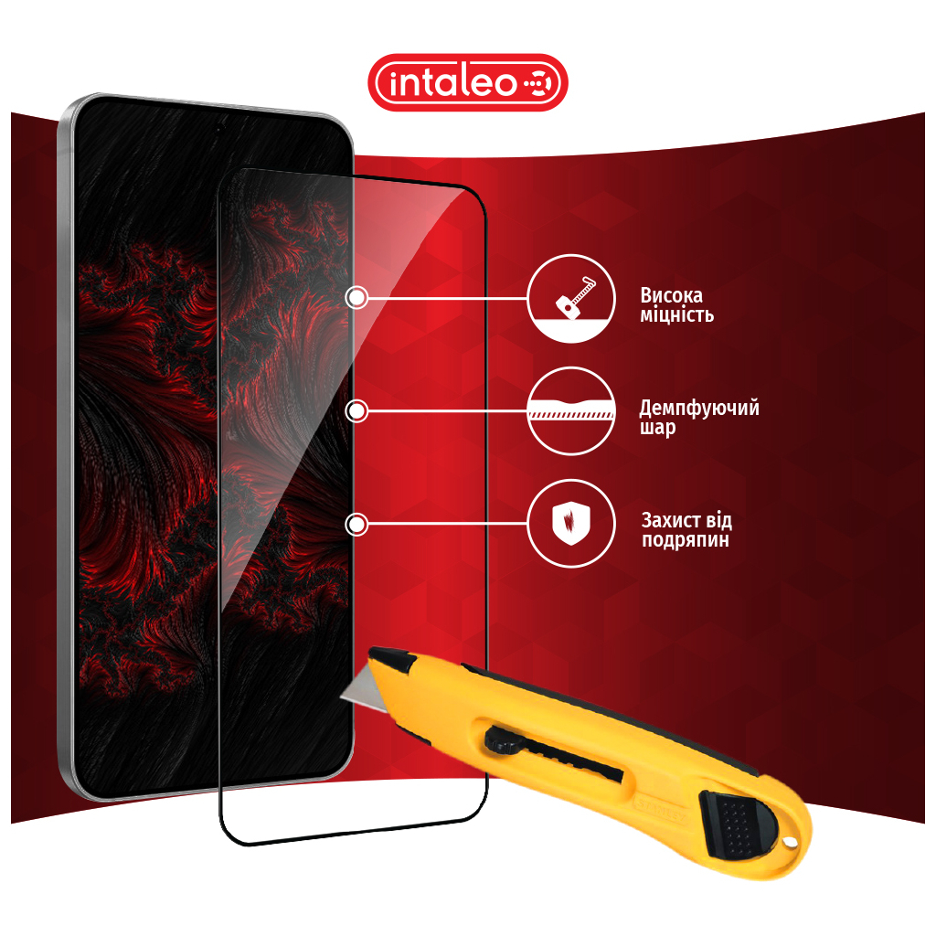 Скло захисне Intaleo Full Glue Samsung Galaxy S25 Black (1283126607899) - зображення 5