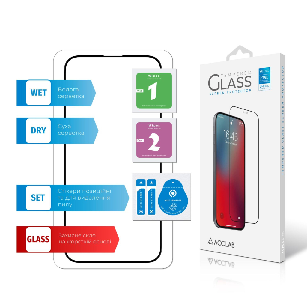 Скло захисне ACCLAB Full Glue ESD Apple iPhone 14 Pro Max (1283126542060) - зображення 6