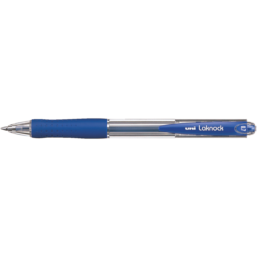 Ручка кулькова UNI автоматична Laknock синій 0,5 мм (SN-100.(05).Blue.) - зображення 1