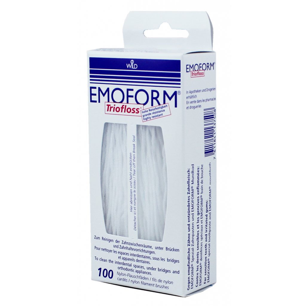 Зубна нитка Dr. Wild Emoform Triofloss суперфлос 100 шт. (7611841137508) - зображення 1