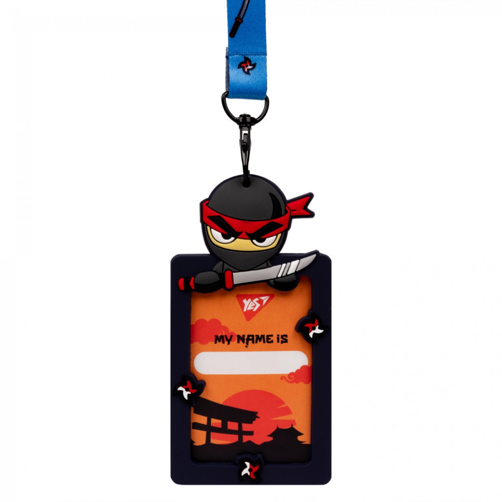 Бейдж Yes силіконовий на стрічці Ninja (940303) - изображение 1