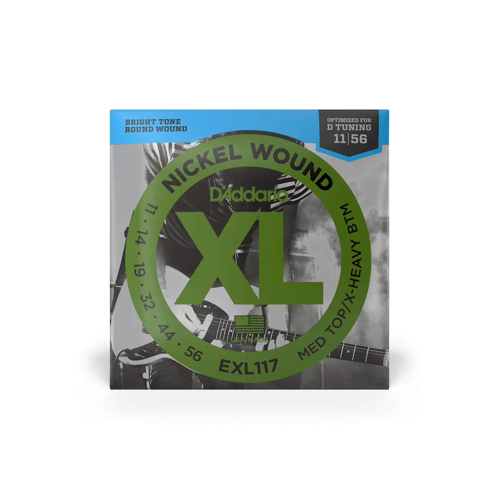 Струни для гітари D'Addario XL Nickel Wound Medium Top / Extra Heavy Bottom (11-56) (EXL117) - изображение 1