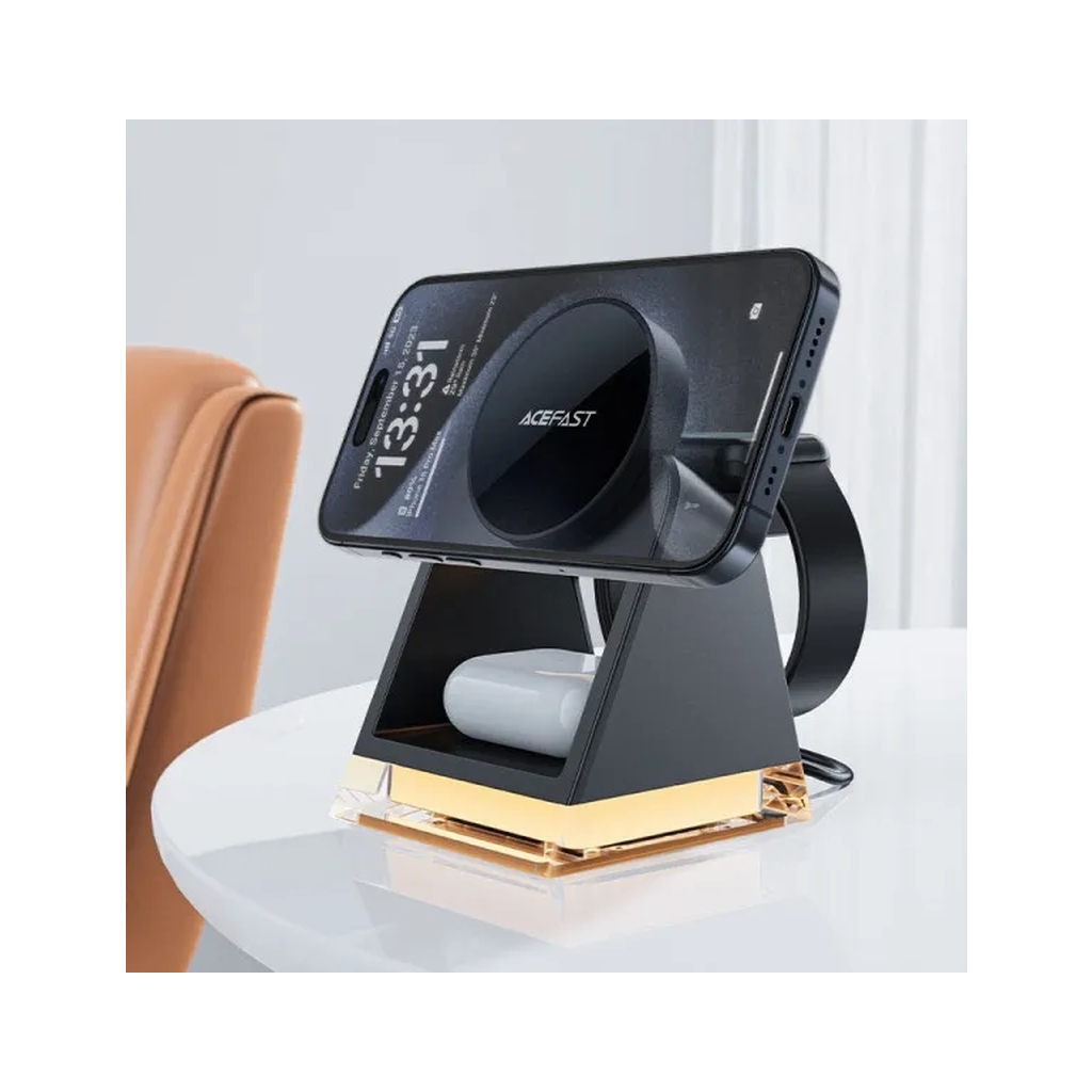 Зарядний пристрій Acefast Wireless QI 3in1 15W E17 (6974316282815) - зображення 6