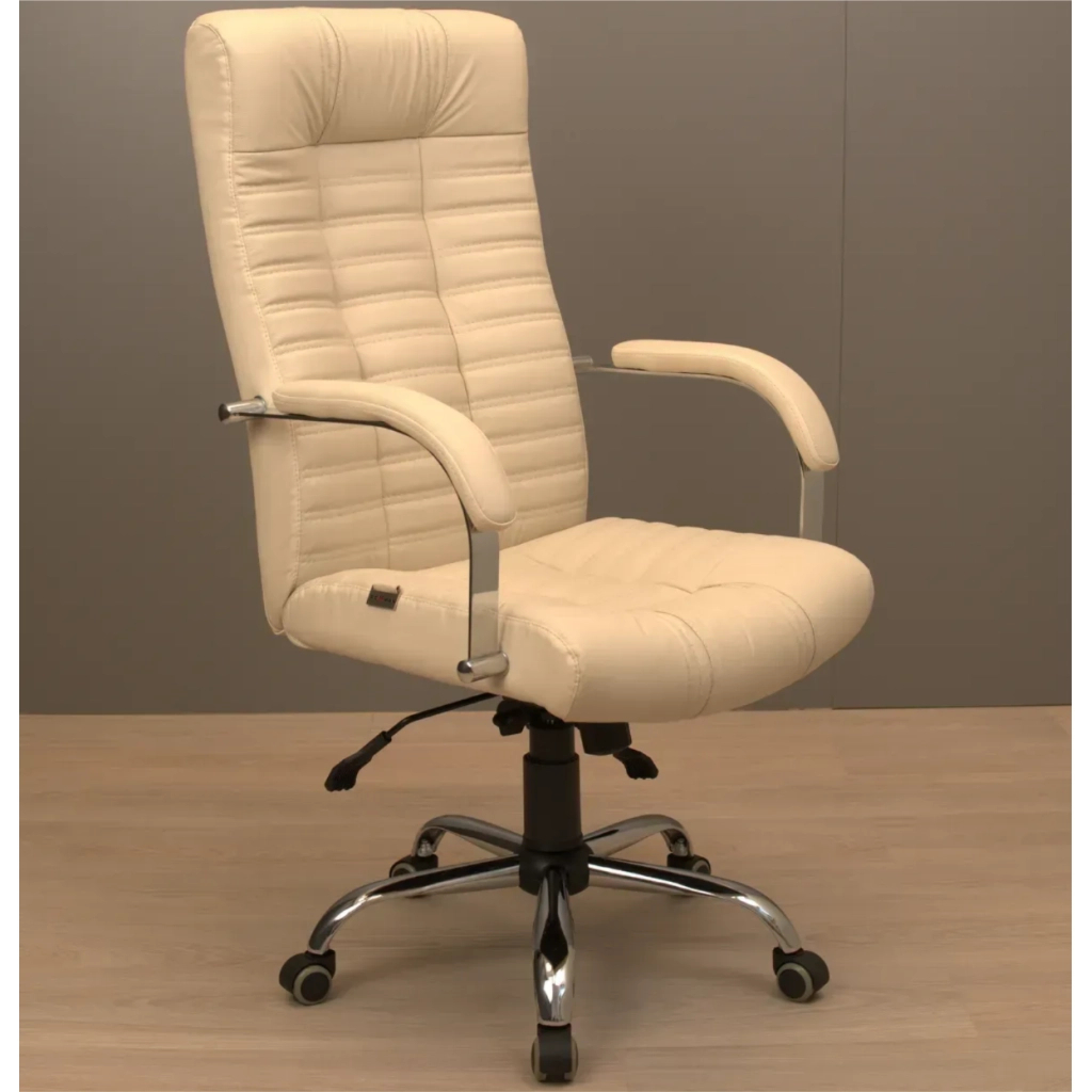 Офісне крісло Richman Атлант Хром П1 M-2 (Anyfix) Шкіра Люкс комбо Панна-кот (R00000049267) - зображення 1