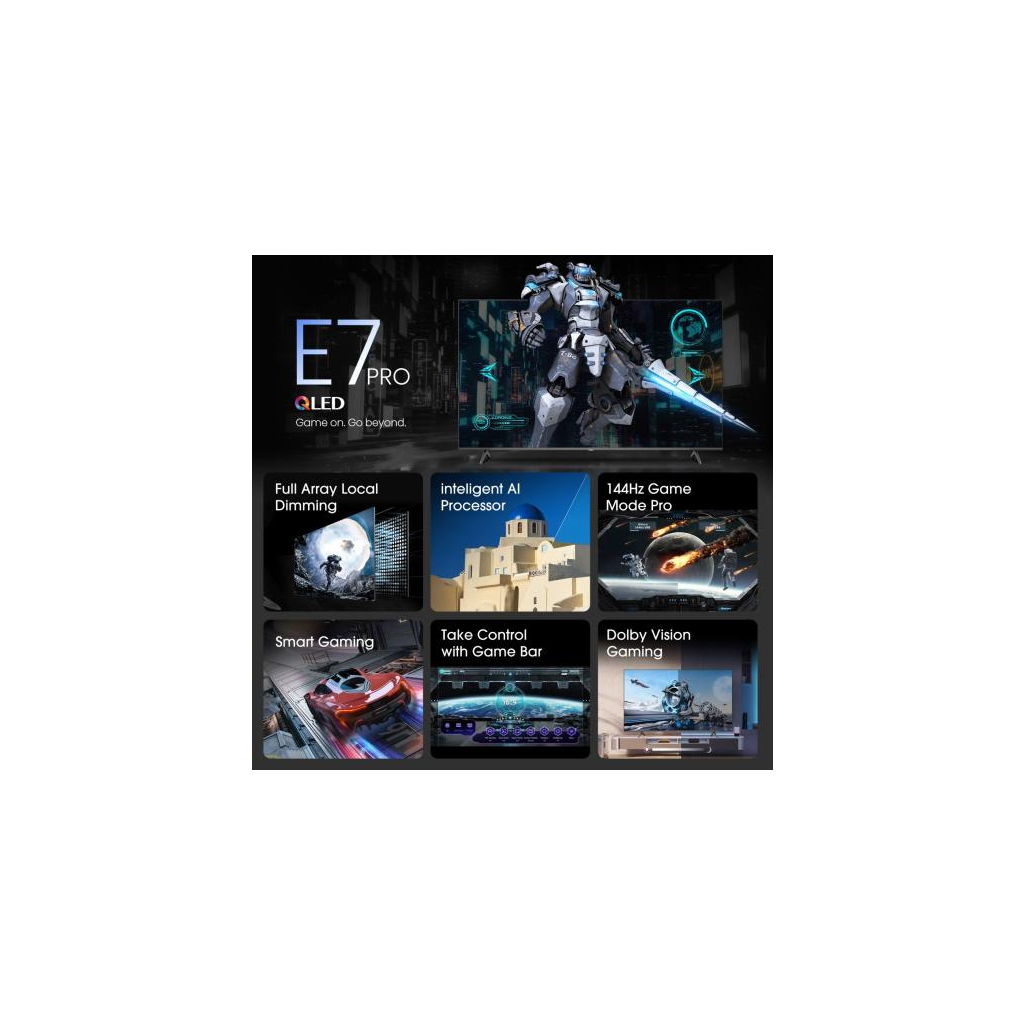 Телевізор Hisense 75E7NQ PRO - зображення 7