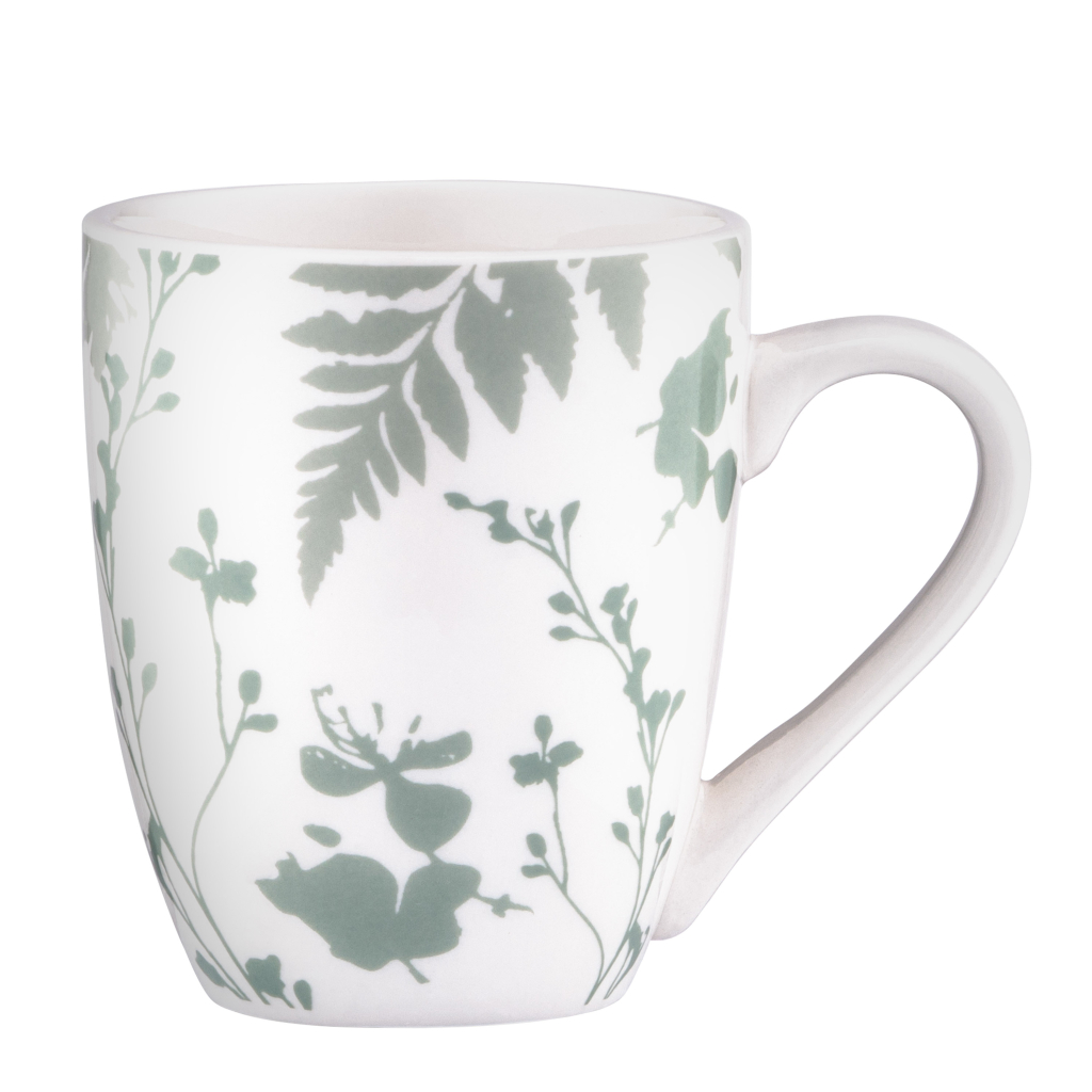 Чашка Ardesto Capri, 320мл, порцеляна, біло-зелена (AR0432CWG) - зображення 1