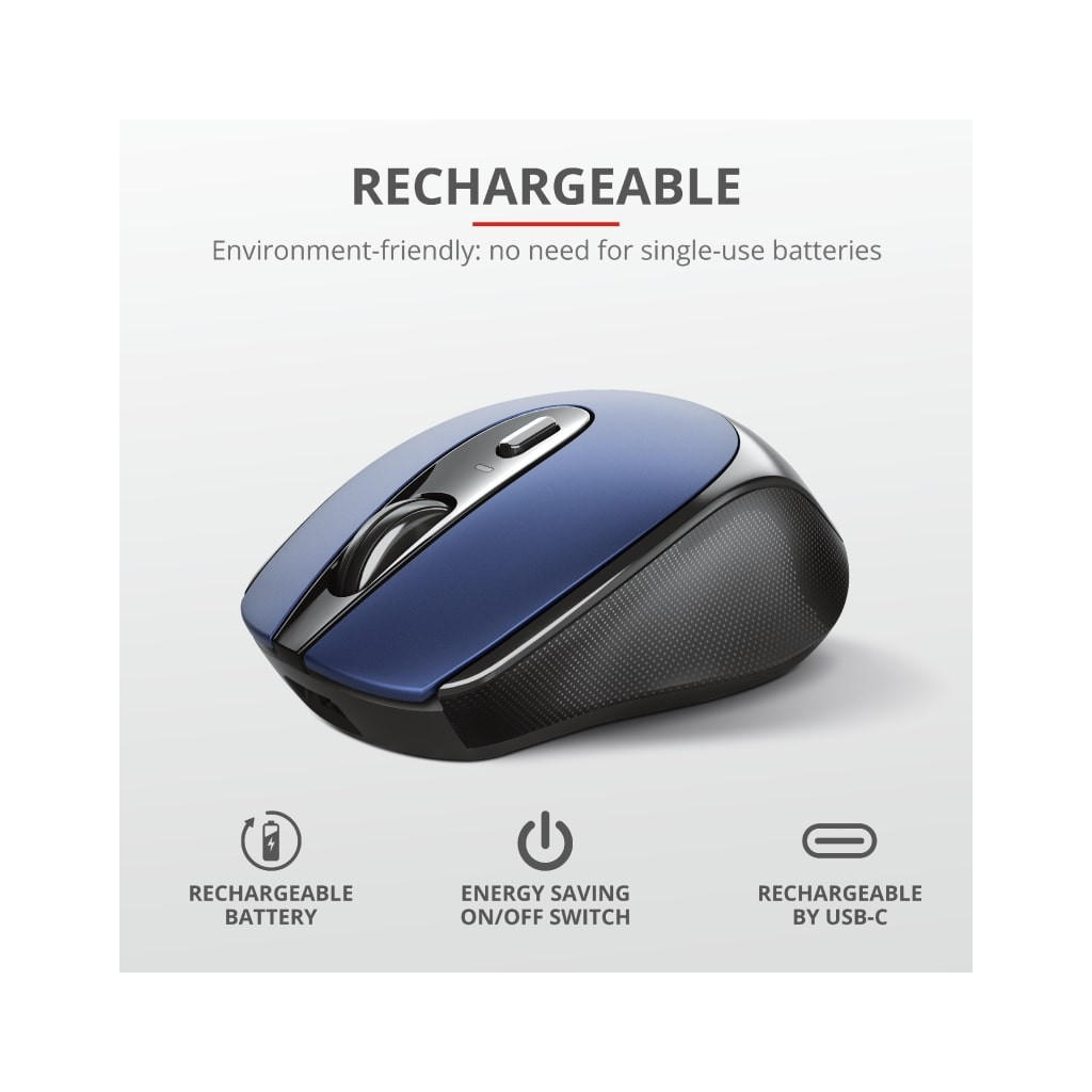 Мишка Trust Zaya Rechargeable Wireless Blue (24018) - зображення 9