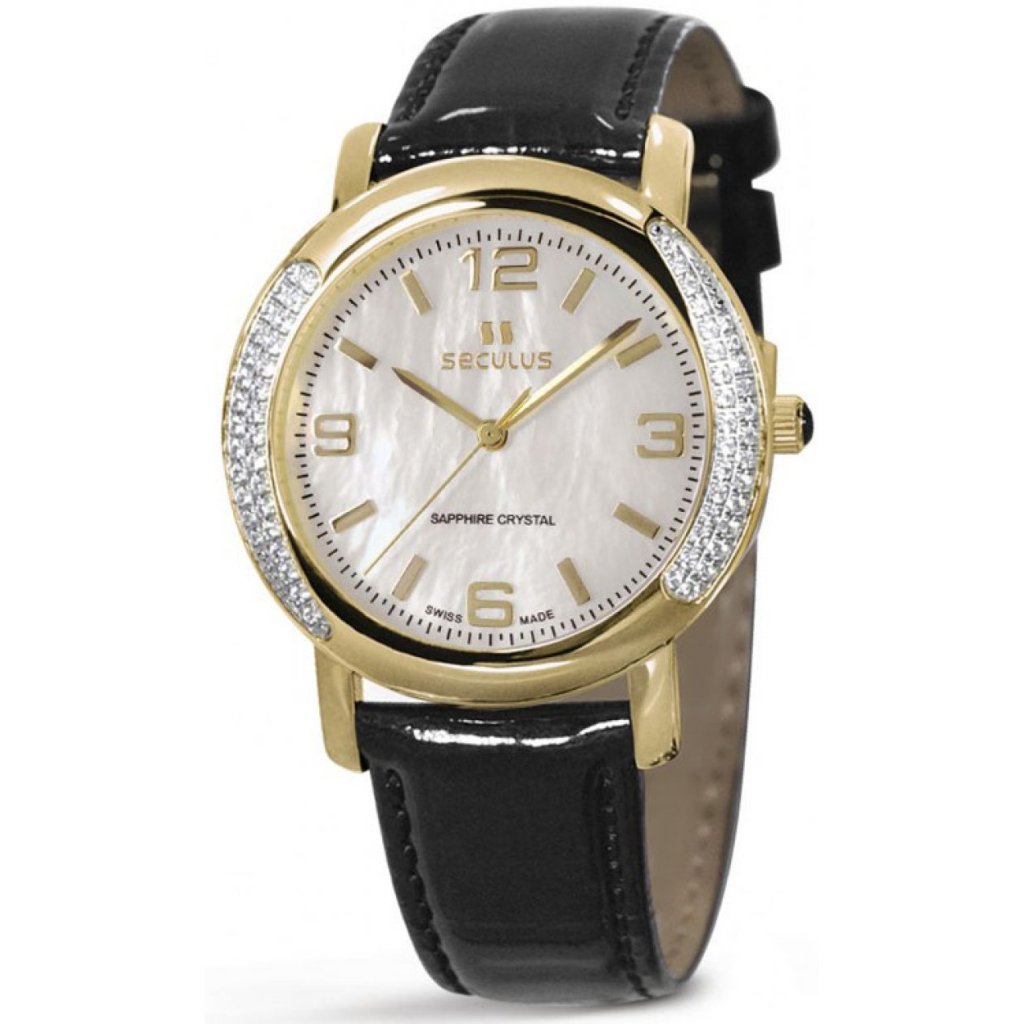Наручний годинник Seculus 1673.2.1063 mop, pvd-r-cz, pearl leather - зображення 1