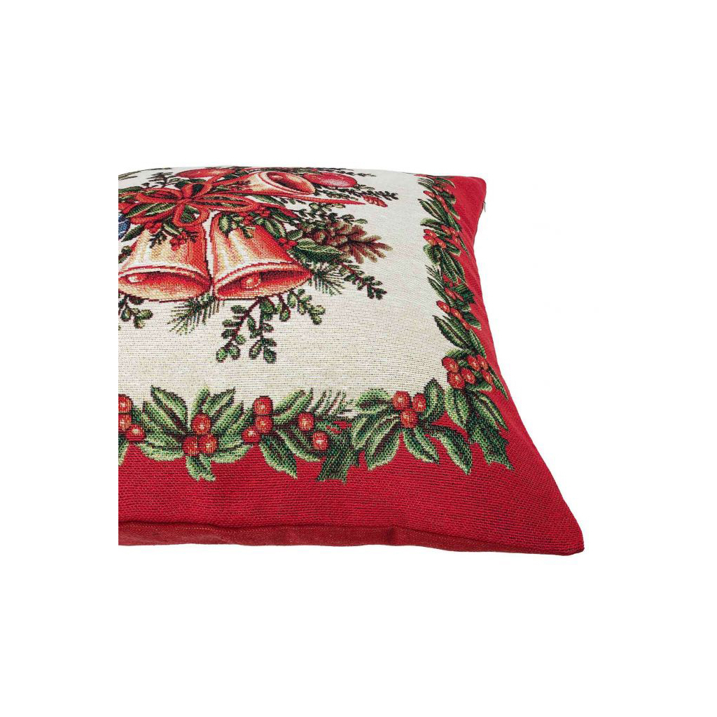 Наволочка Прованс декоративна Snowfall Свято 45х45 см Червона (23416) - зображення 4