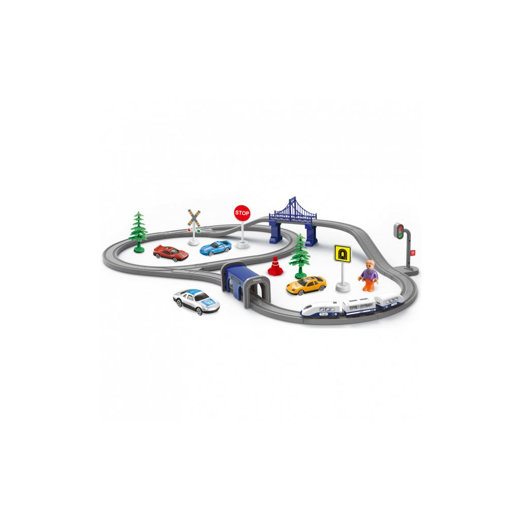 Залізниця ZIPP Toys Міський експрес 70 деталей, синій (AU1889) - зображення 1