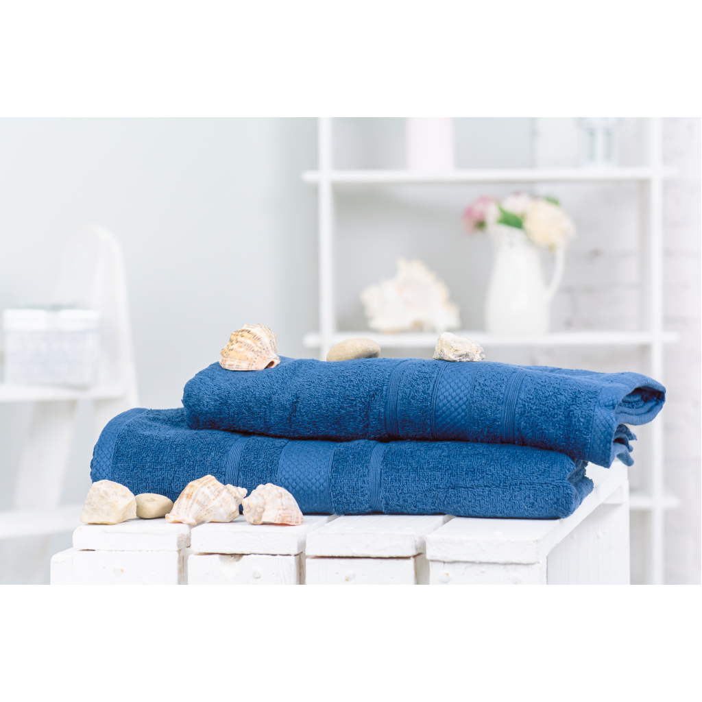 Рушник MirSon набір банних 5076 Elite SoftNess Kingblue 50х90, 70х140 (2200003183146) - зображення 2