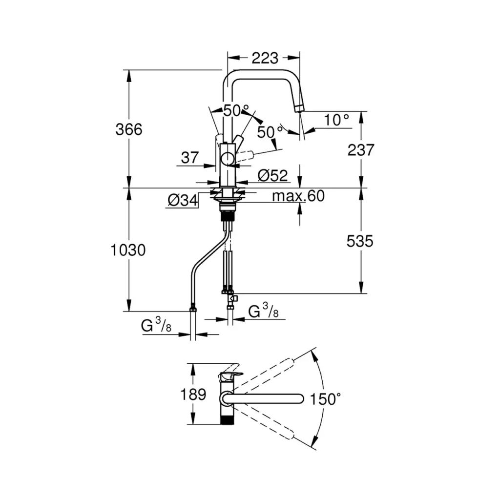 Змішувач Grohe QuickFix 30631000 (CV036255) - зображення 3