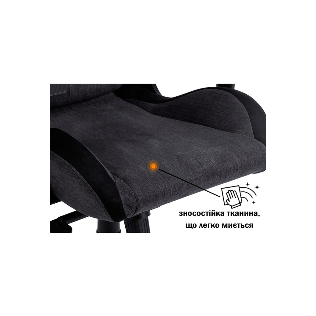 Крісло ігрове GT Racer X-8005 Dark Gray/Black Suede - изображение 8